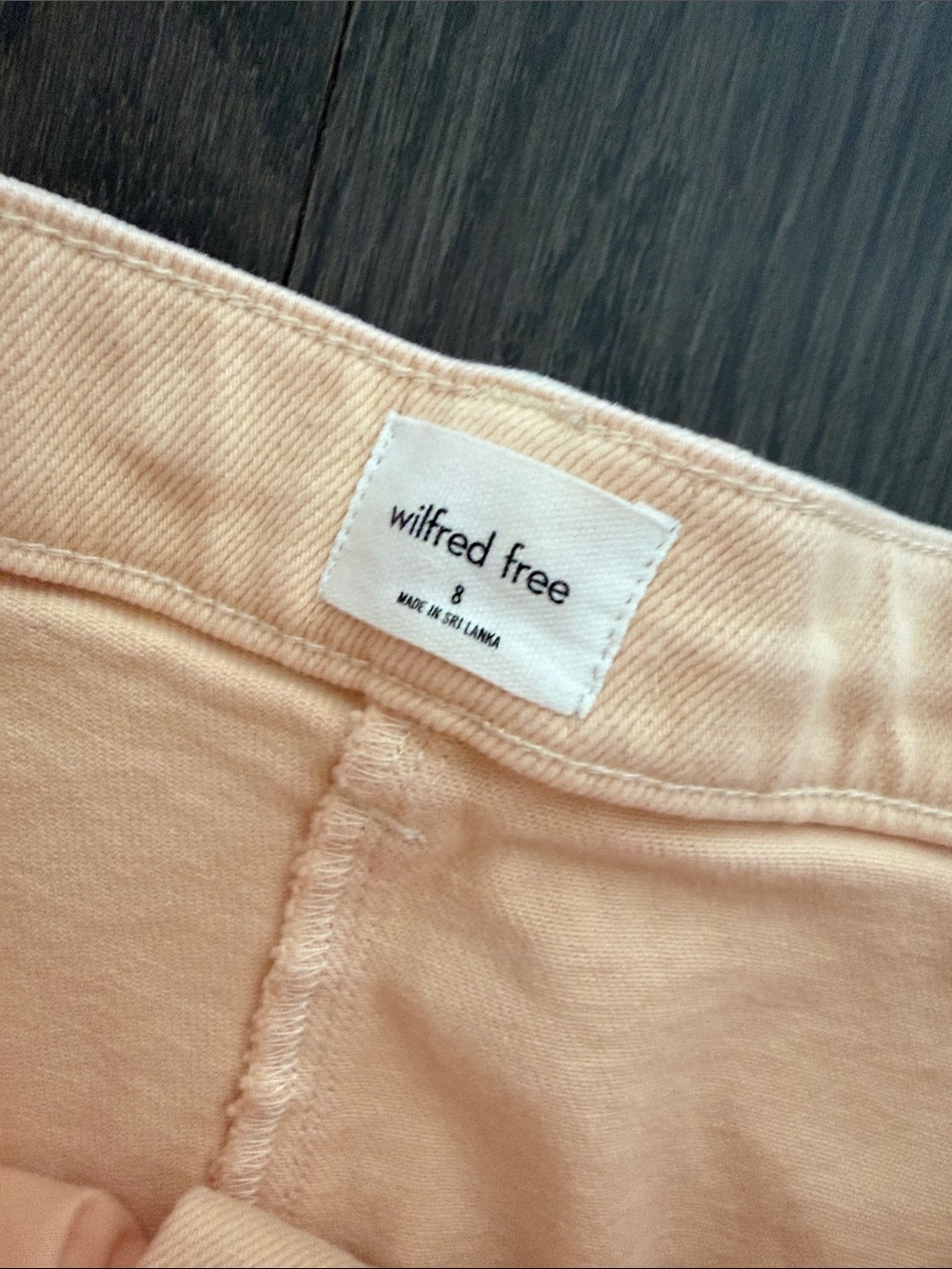 Wilfred Free tangerine denim cargo pants size 8 - Picture 3 of 5